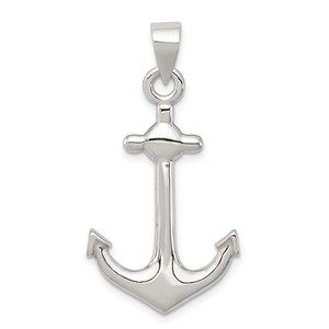 925 Sterling Silver Nautical Anchor Necklace Charm Pendant, Unisex